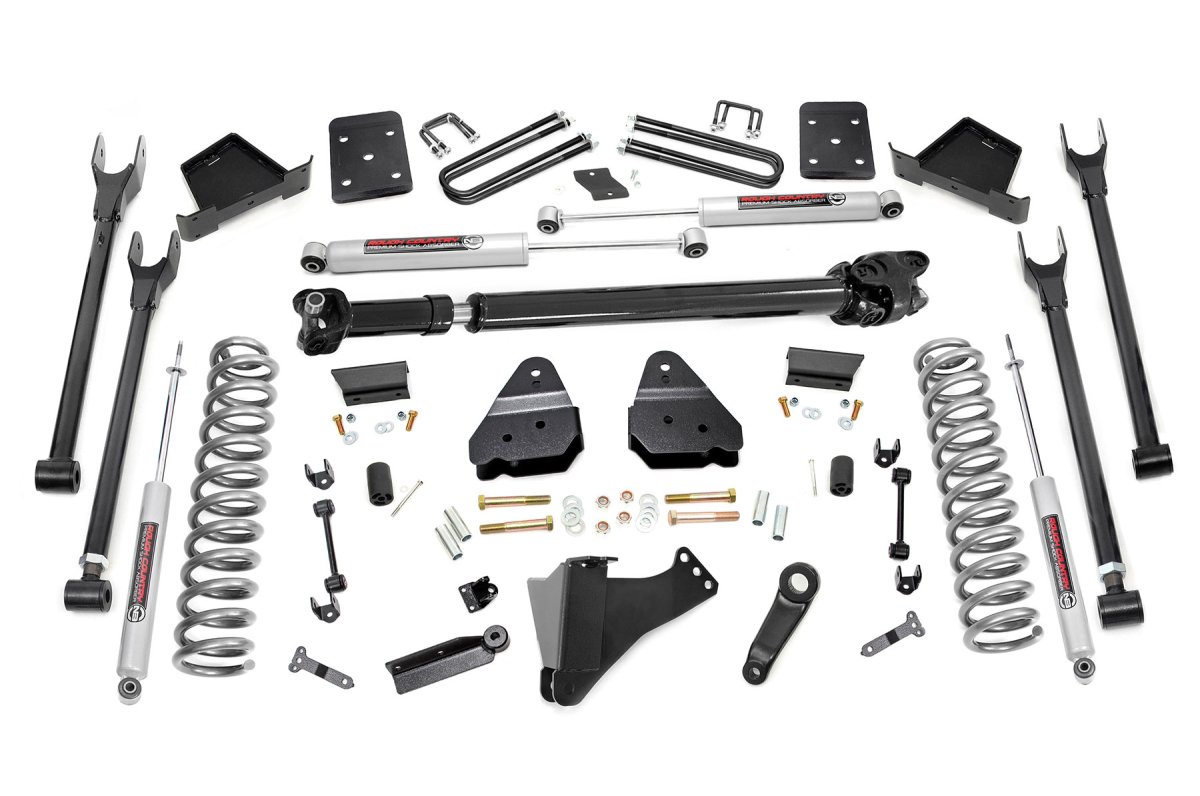 Ford F-350 Super Duty Suspension Lift Kit - Rough Country - 4-Link, No OVLD, D/S - '17-'22